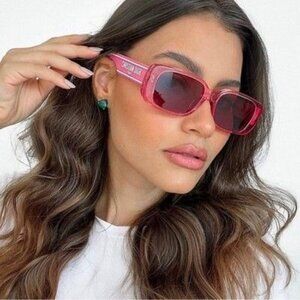 NEW DIOR SUNGLASSES DIOR WILDIOR S2U 73D0 SQUARE PINK WOMEN SUNGLASSES